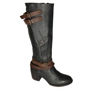 Freebird by Steven Clive Knee-High Boots Black Leather